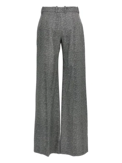 Ermanno Scervino Wide-leg High Waist Trousers With Herringbone Pattern