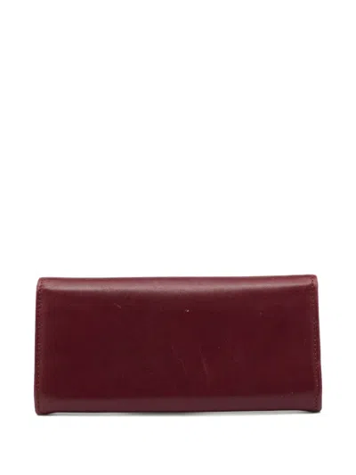 Pre-owned Jimmy Choo Metallic-clasp Leather Wallet