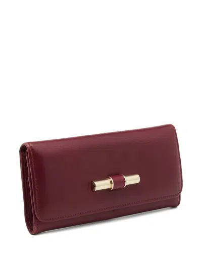 Pre-owned Jimmy Choo Metallic-clasp Leather Wallet