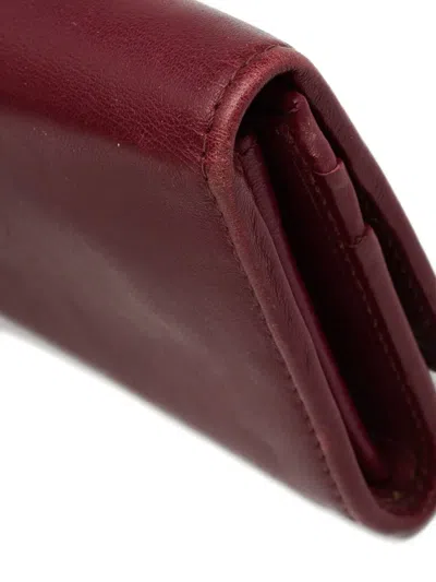 Pre-owned Jimmy Choo Metallic-clasp Leather Wallet