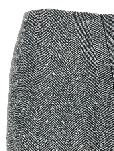 Ermanno Scervino Rhinestone-embellishment Pencil Skirt In Gray