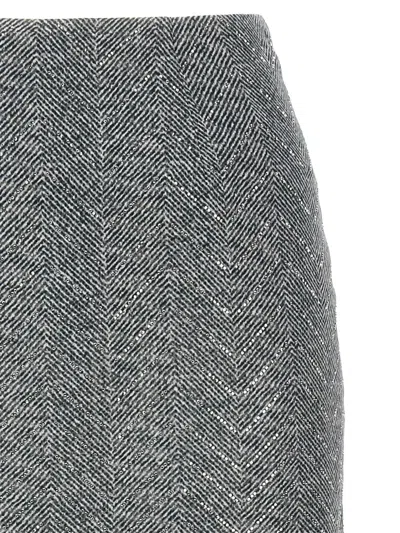Ermanno Scervino Rhinestone-embellishment Pencil Skirt In Gray