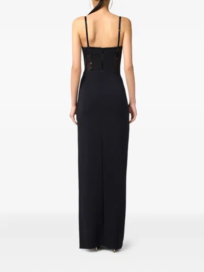 Elisabetta Franchi Strapless Corset Dress In Black