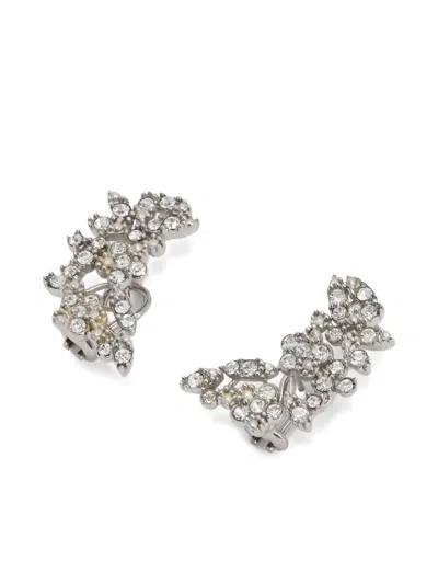 Jil Sander Zirconia-embellished Earrings In Neutral