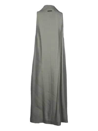 Peserico Double-breasted Sleeveless Coat In Gray