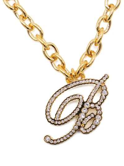 Blumarine Chain-link Butterfly-charm Necklace In Gold