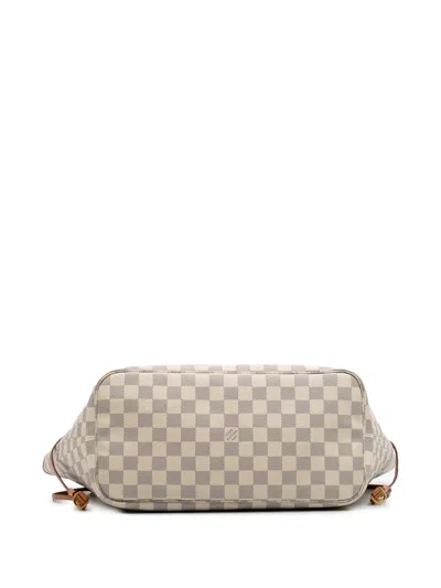 Pre-owned Louis Vuitton 2018 Damier Azur Neverfull Mm Tote Bag