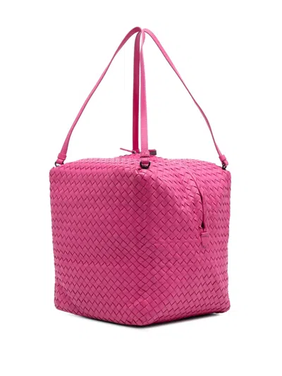 Pre-owned Bottega Veneta 2012-2025 Nappa Intrecciato Cube Shoulder Bag