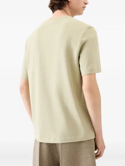 Jacquemus 'le T-shirt Gros Grain' Beige T-shirt With Logo Patch On The Front