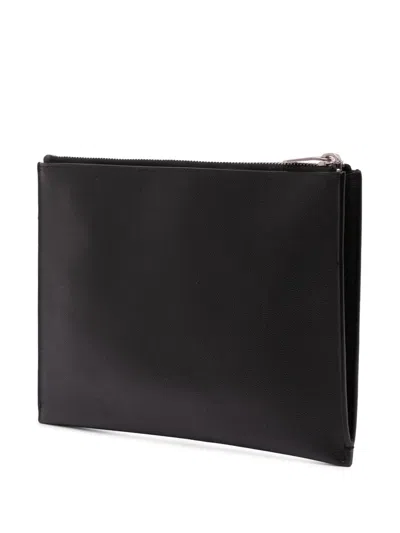 Pre-owned Saint Laurent 2019 Grain De Poudre Zipped Tablet Holder Clutch Bag