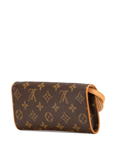 Pre-owned Louis Vuitton 2002 Monogram Pochette Twin Pm Crossbody Bag