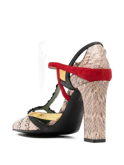 Pre-owned Prada 70mm Python Sandals