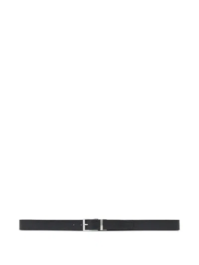 Emporio Armani Leather Belt Cardholder Set (set Of Two) In Black