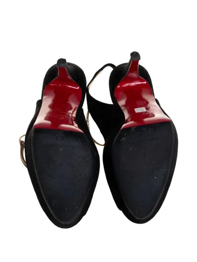 Pre-owned Christian Louboutin 135mm Alta Spritney Slingback Pumps
