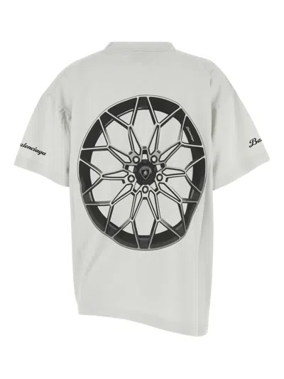 Balenciaga Lamborghini X Automobili Oversized Crew Neck T-shirt In Black