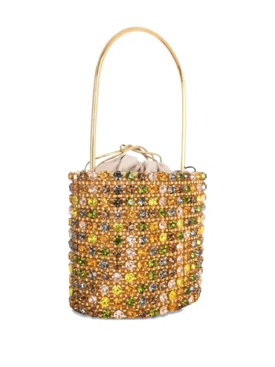 Vanina Nuances Crystal-embellished Bucket Bag
