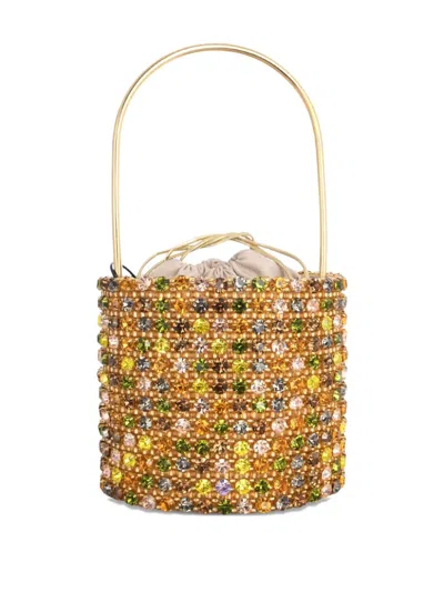 Vanina Nuances Crystal-embellished Bucket Bag
