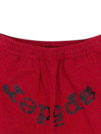 Sp5der Elasticated-waist Trousers In Red