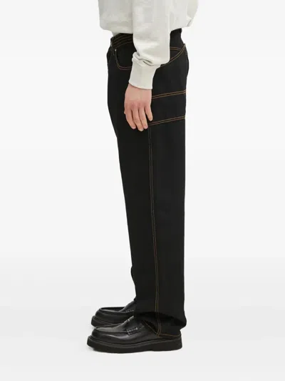 Kenzo Bara Mid-rise Straight Jeans In Black