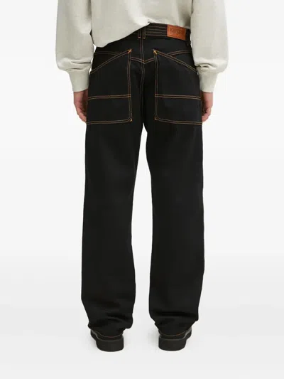 Kenzo Bara Mid-rise Straight Jeans In Black