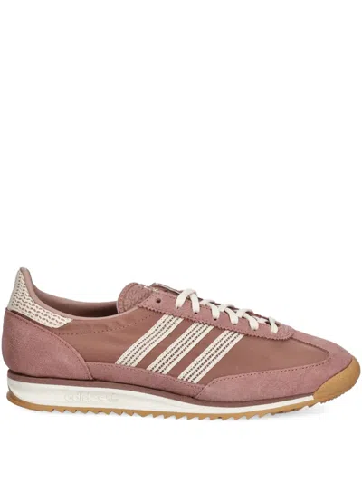 Adidas Originals Sl 72 Og Knitted-lace Sneakers In Nude