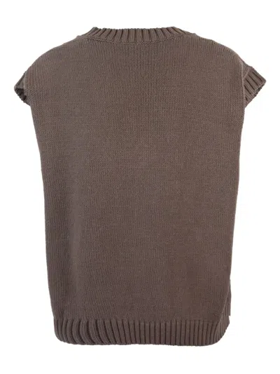 Max Mara Floral-embroidered V-neck Sweater