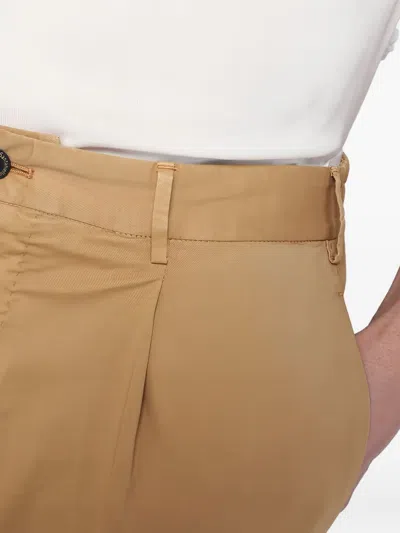 Santaniello Beige Cotton Trousers In Neutral