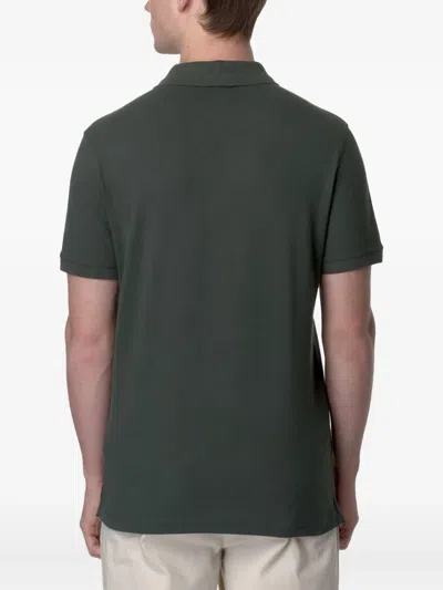 K-way Short-sleeved Polo Shirt In Black
