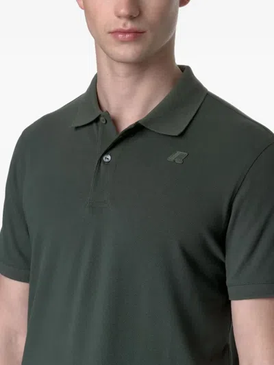 K-way Short-sleeved Polo Shirt In Black