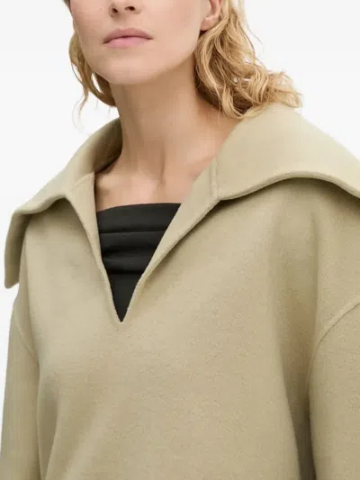 Nanushka Khaki Maxi Sweater In Brown