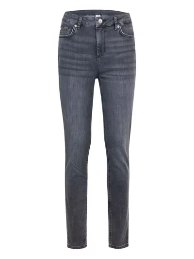 Liu •jo Liu Jo Bottom Up Skinny Jeans In Gray