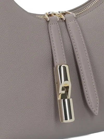Furla Shoulder Bags With Adjustable Strap And Metal Hardware In Gray