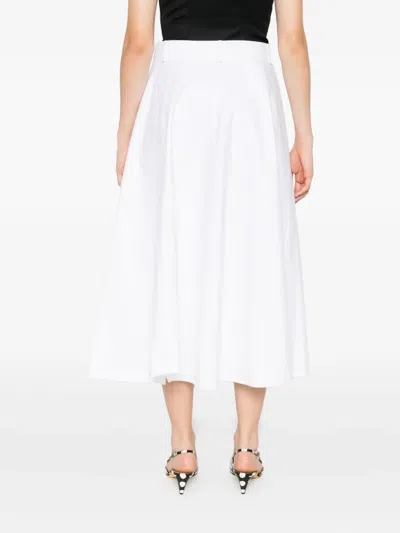 Moschino Chain-detail Midi Skirt In White