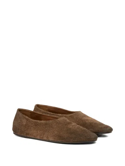 Marsèll Suede Almond-toe Loafers In Brown