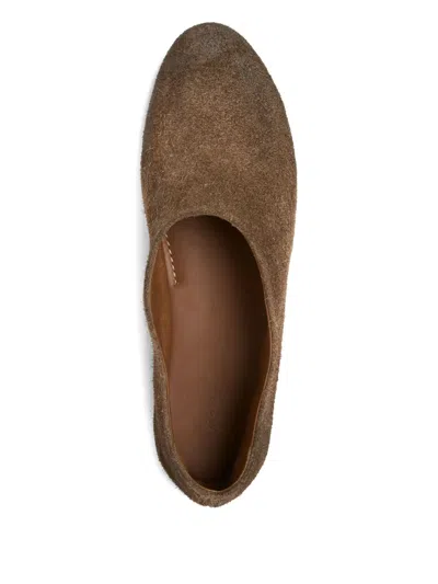 Marsèll Suede Almond-toe Loafers In Brown