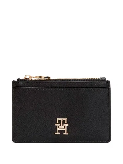 Tommy Hilfiger Logo-plaque Cardholder In Black