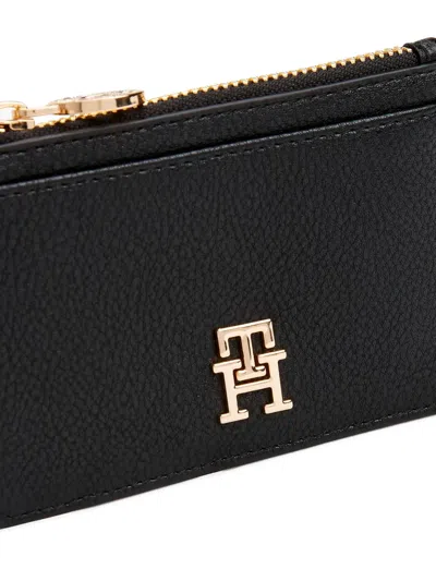 Tommy Hilfiger Logo-plaque Cardholder In Black