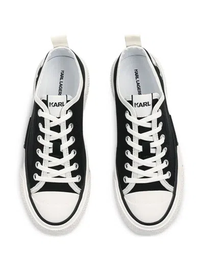 Karl Lagerfeld Logo-print Lace-up Sneakers In Black
