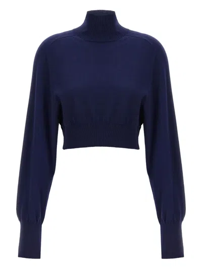 Sportmax Ululato Sweaters And Cardigans Blue In Blue