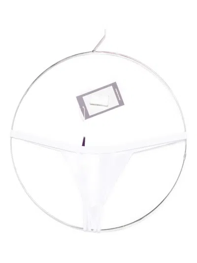 Maison Close Pure Tentation Openable Thong In White