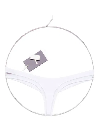 Maison Close Pure Tentation High-cut String Thong In White