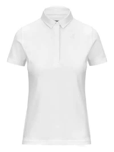 K-way Amedea Logo-embroidered Polo Shirt In White