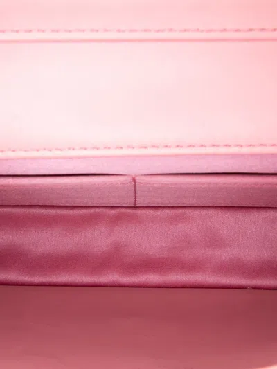Pre-owned Chanel 2012 Embossed Lambskin Camellia Wallet On Chain Crossbody Bag