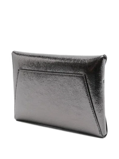 Brunello Cucinelli Metallic Flap Clutch Bag
