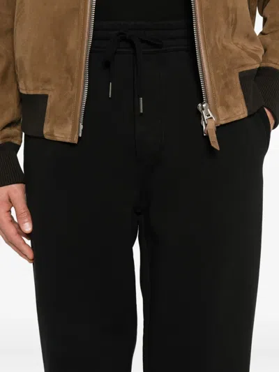 Tom Ford Cotton Drawstring Waist Sweat Joggers In Black