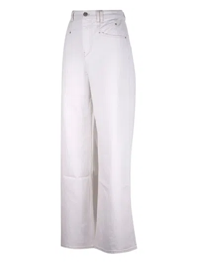 Isabel Marant Étoile Gz Lemon Wide-leg High-rise Trousers In White