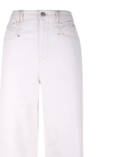 Isabel Marant Étoile Gz Lemon Wide-leg High-rise Trousers In White