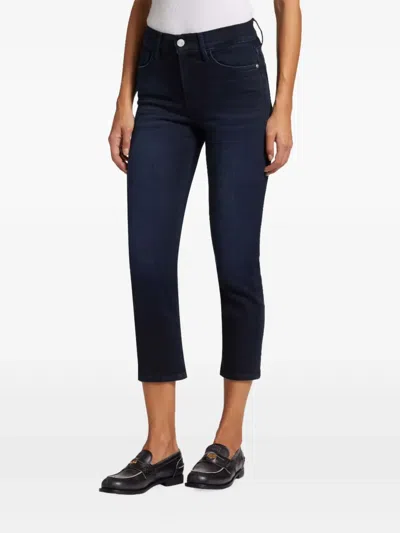 Frame Cropped Jeans In Blue