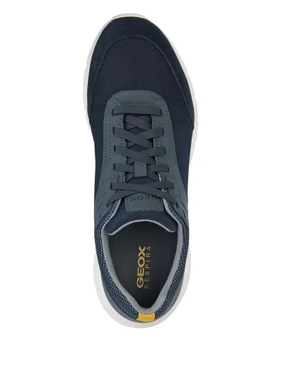Geox Monreale Mesh-panel Sneakers In Blue