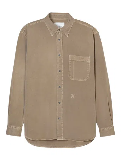 Closed Formal Army Shirt Rock Beige In Brown